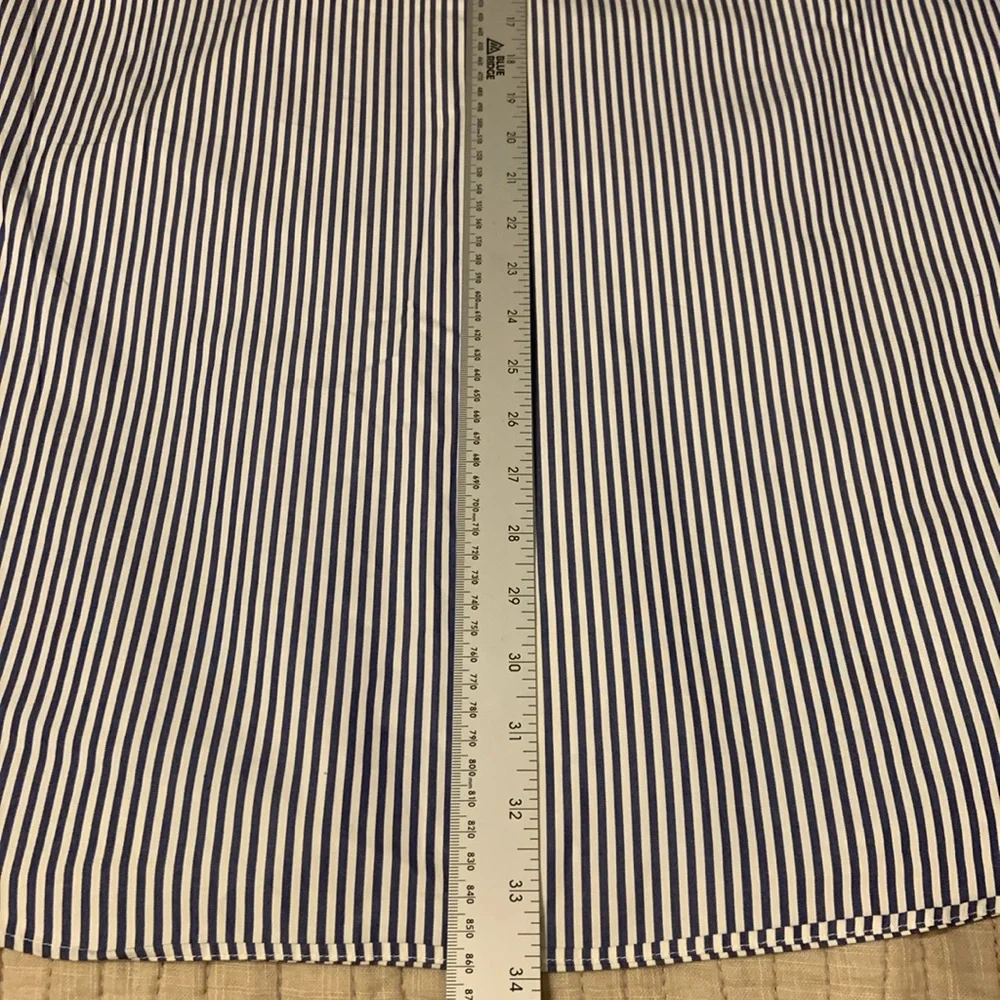 MICHAEL Michael Kors blue and white pinstripes shirt. - Picture 9 of 12